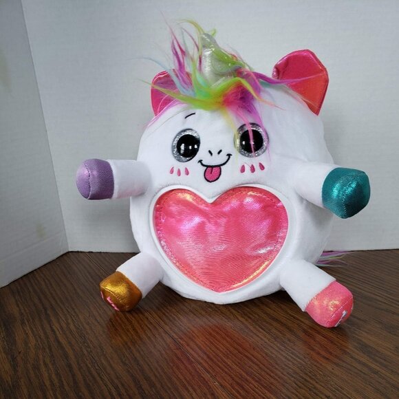 Zuru Rainbowcorns Plush Stuffed Unicorn White 9" - Picture 1 of 8